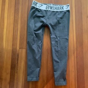 Gymshark Fit Cropped Leggings -Charcoal/Chalk Pink